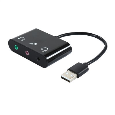Cablu convertizor audio stereo pentru placă de sunet USB 3 în 1