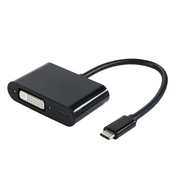 Adaptor USB tip C la DVI-I cu livrare de energie