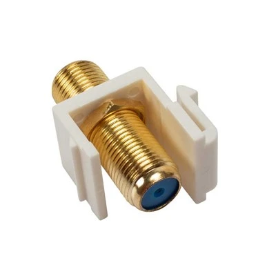 Placat cu aur RG-6 Keystone Jack Insert Adaptor Snap in Adaptor Coaxi Inline Cupler pentru panou de ieșire cu placă de perete