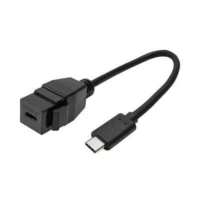 Adaptor de inserție USB C mascul la mamă pentru montare pe panou Cablu jack Keystone pentru placa frontală a prizei de perete